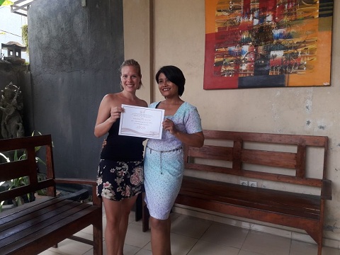 Reeva Bali Spa School Student